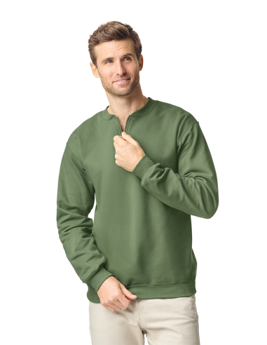 GIL-SF008-Softstyle® Midweight Adult Fleece 1/4 Zip Sweatshirt